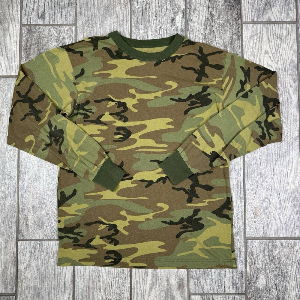 Rothco Camouflage T-Shirt Mens M Multicolor Long Sleeve Crew Neck Cotton Blend - Picture 1 of 6